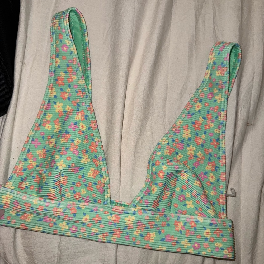 Billabong Mint Floral Bralette